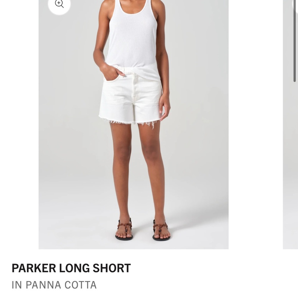 Agolde Parker long shorts in Cream